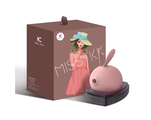 Вакуумний стимулятор з вібрацією KisToy Miss KK Pink
