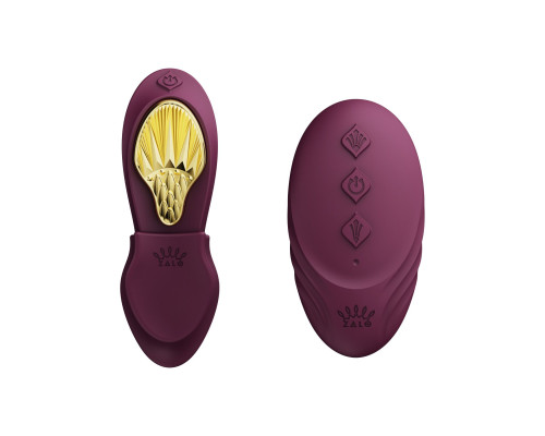 Смарт-вібратор у трусики Zalo — AYA Velvet Purple, насадка та пульт ДК