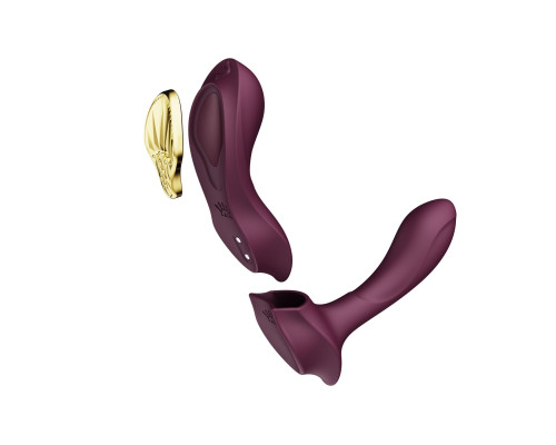 Смарт-вібратор у трусики Zalo — AYA Velvet Purple, насадка та пульт ДК