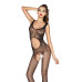 Бодистокинг Passion BS044 black, комбинезон с открытым животиком