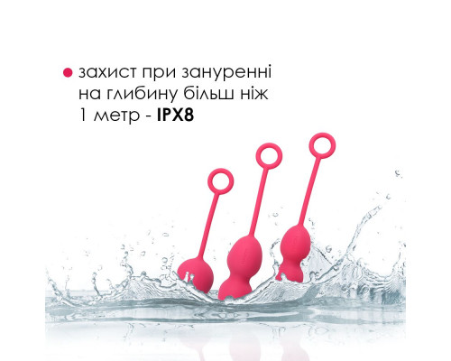 Набір вагінальних кульок зі зміщеним центром ваги Svakom Nova Plum Red