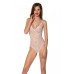 Боді з ажурним декором та відкритим кроком Ursula Body white L/XL — Passion