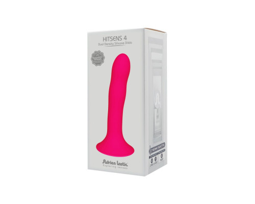 Дилдо з присоскою Adrien Lastic Hitsens 4 Pink, відмінно для страпона, діаметр 3,7 см, довжина 17,8