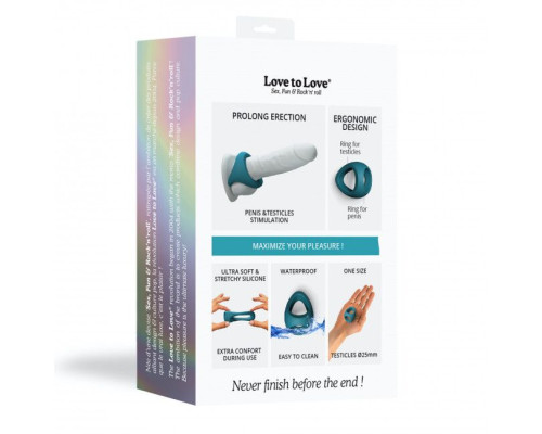 Эрекционное кольцо двойное Love To Love FLUX RING - TEAL ME