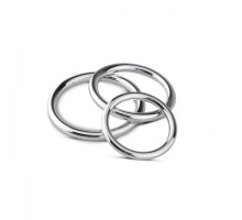 Набор металлических эрекционных колец Sinner Gear Unbendable - Cock/Ball Ring & Glans Ring Set