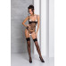 Корсет з підв'язками + стрінги LOVELIA CORSET black XXL/XXXL - Passion