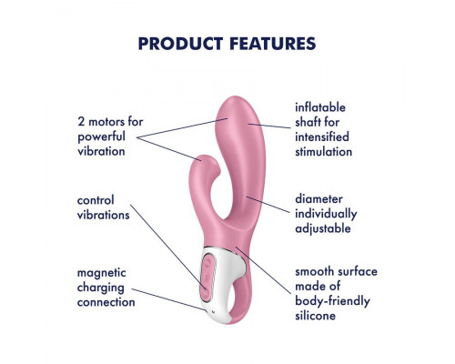 Satisfyer Air Pump Bunny 2 - вібратор кролик з надувною головкою
