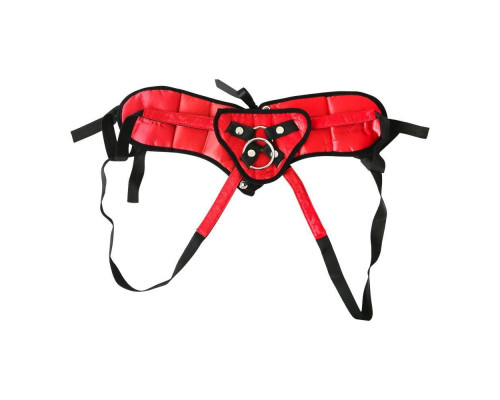 Трусы для страпона Sportsheets - SizePlus Red Lace Satin Corsette, с корсетной утяжкой, ульракомфорт