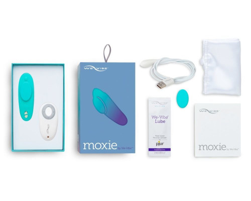 Вібратор у трусики We-Vibe Moxie Aqua з пультом ДК
