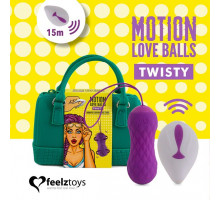 Вагінальні кульки з ротацією FeelzToys Motion Love Balls Twisty з пультом ДК