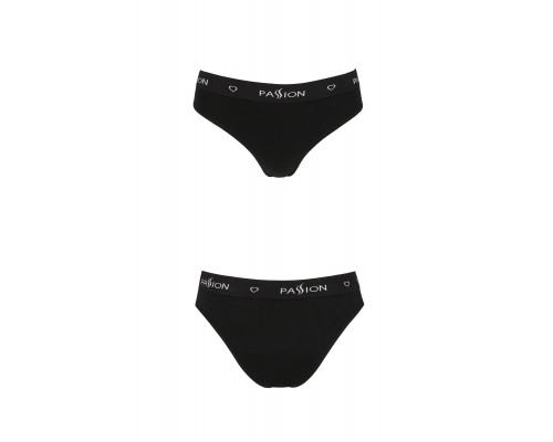 Трусики-сліпи з бавовни з еластаном Passion PS004 PANTIES black, size M