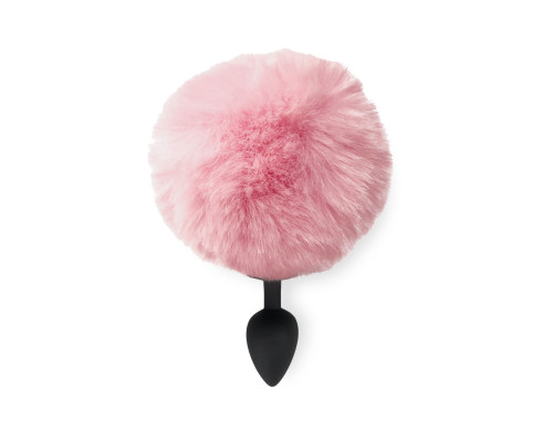 Силіконова анальна пробка М Art of Sex - Silicone Bunny Tails Butt plug, колір Рожевий, діаметр 3,5