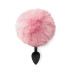 Силіконова анальна пробка М Art of Sex - Silicone Bunny Tails Butt plug, колір Рожевий, діаметр 3,5