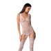 Ажурный бодистокинг с имитацией чулок Passion BS074 white