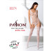 Ажурный бодистокинг с имитацией чулок Passion BS074 white
