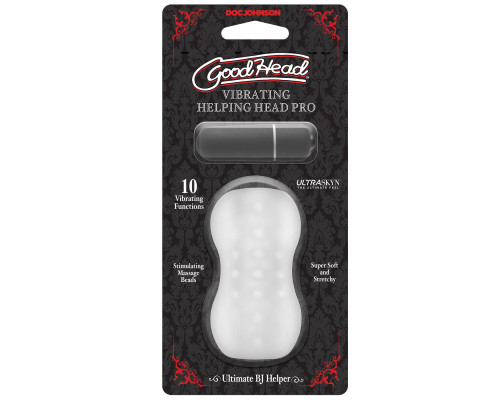 Мастурбатор Doc Johnson GoodHead - Vibrating Helping Head Pro - Frost