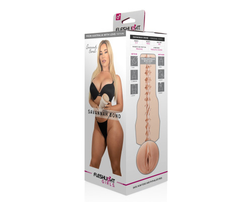 Мастурбатор Fleshlight Girls: Savannah Bond – From Australia With Love, зі зліпка вагіни