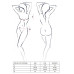 Комплект білизни OFELIA SET OpenBra white L/XL - Passion: стрінги, відкритий ліф, широкий пояс