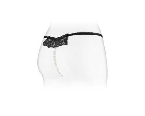 Трусики-стрінги з перловою ниткою Fashion Secret KATIA Black