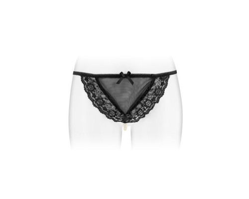 Трусики-стрінги з перловою ниткою Fashion Secret KATIA Black
