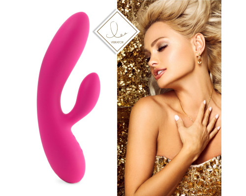 Гнучкий вібратор кролик з двома моторами FeelzToys Lea Rabbit Vibrator Rubine Red