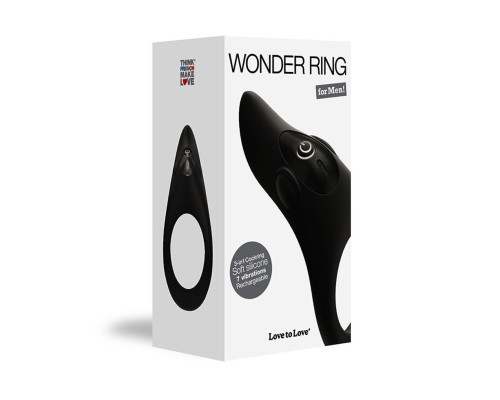 Эрекционное виброкольцо Love To Love WONDER RING с мегастимулятором клитора, перезаряжаемое