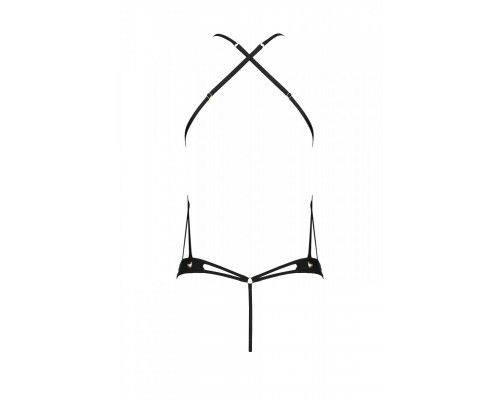 Боді з екошкіри з ремінцями та перфорацією Tamaris Body black L/XL — Passion