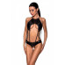 Боді з екошкіри з ремінцями та перфорацією Tamaris Body black L/XL — Passion