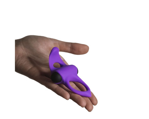 Эрекционное виброкольцо Adrien Lastic Lingus MAX Violet с язычком для стимуляции клитора