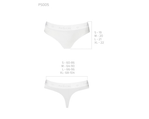 Трусики-бразиліана з бавовни Passion PS005 PANTIES white, size XL