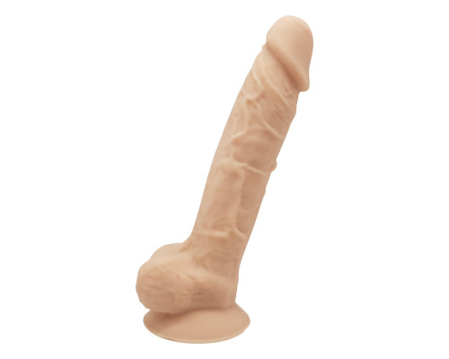 Фалоімітатор SilexD Tomas Flesh (MODEL 1 size 9in), двошаровий, силікон + Silexpan, діаметр 4,9см