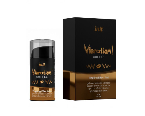 Рідкий збуджуючий гель Intt Vibration Coffee (15 мл), густий гель, дуже смачний, діє до 30 хвилин