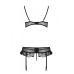 Сексуальний комплект з поясом для панчіх LOVELIA SET black L/XL - Passion