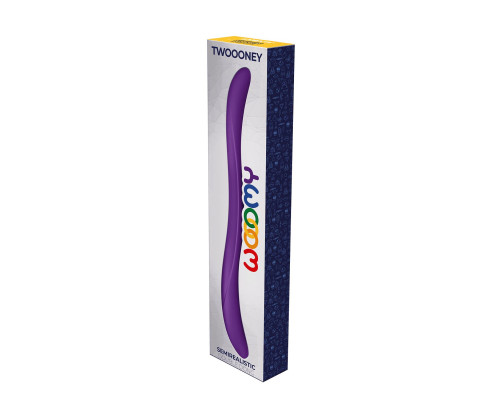 Фалоімітатор подвійний Wooomy Twoooney Semirealistic Double Dong Purple