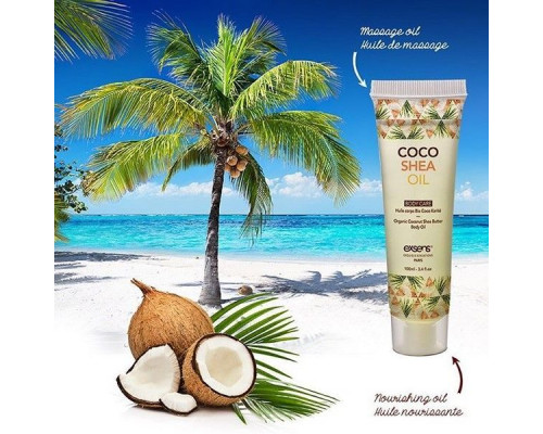 Органічна кокосова олія каріте (Ши) для тіла EXSENS Coco Shea Oil 100 мл, сертифікат ECOCERT