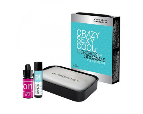 Подарочный набор Sensuva Crazy Sexy Cool: жидкий вибратор и бальзам для сосоков охлаждающие