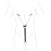 Зажимы для сосков с фиксацией на мошонке Nipple Clamps for Men, Эко кожа
