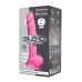 Фалоімітатор SilexD Johnny Pink Glow in the dark, двошаровий, силікон + Silexpan, діаметр 3,8см
