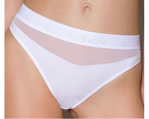 Трусики з прозорою вставкою Passion PS006 PANTIES white, size M