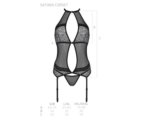 SATARA CORSET red L/XL Passion