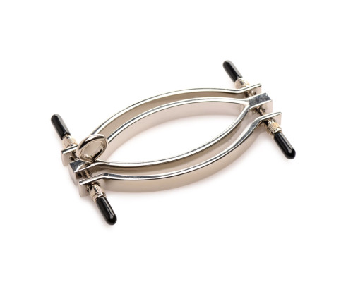 Затискач для статевих губ з повідцем Master Series Pussy Tugger Adjustable Vagina Clamp with Chain