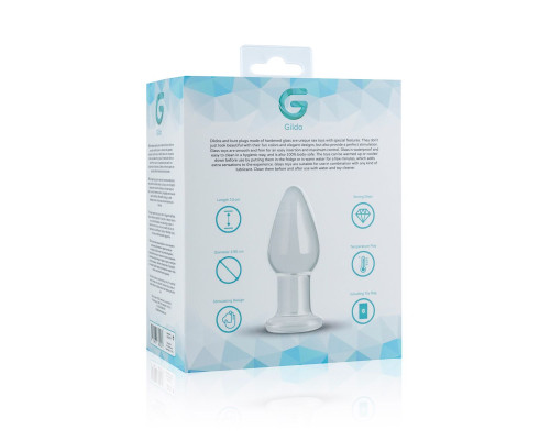 Скляна анальна пробка Gildo Glass Buttplug No. 24
