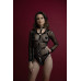 Сбруя с цепью и фиксаторами Feral Feelings Harness with Cuffs Black