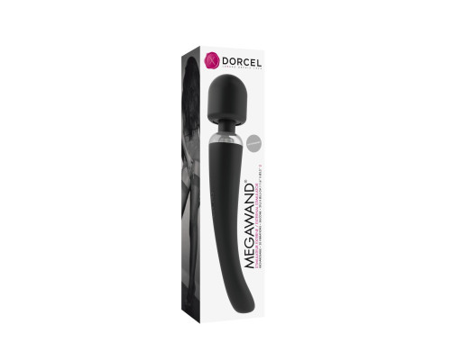 Потужний вібромасажер Dorcel Megawand Black який перезаряджається, 160 режимів