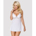 Obsessive 810-BAB-2 babydoll & thong white L/XL
