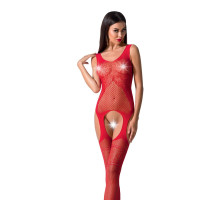 Бодістокінг Passion BS061 red, комбінезон, імітація панчох