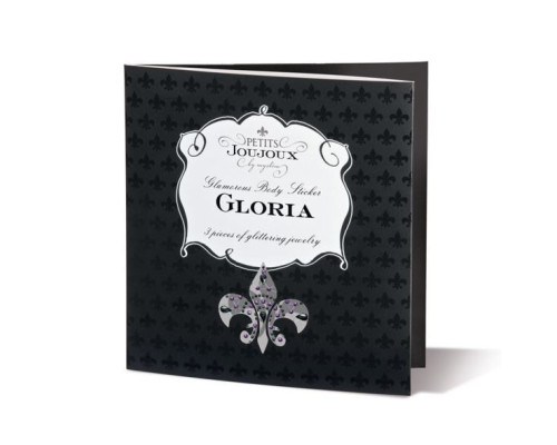 Пестіс з кристалів Petits Joujoux Gloria set of 3 - Silver, прикраса на груди та вульву