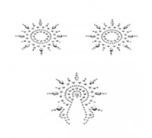 Пестіс з кристалів Petits Joujoux Gloria set of 3 - Silver, прикраса на груди та вульву