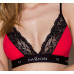 Еластичний топ з мереживом Passion PS001 TOP red-black, size XL