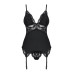 Obsessive 810-COR-1 corset & thong black L/XL